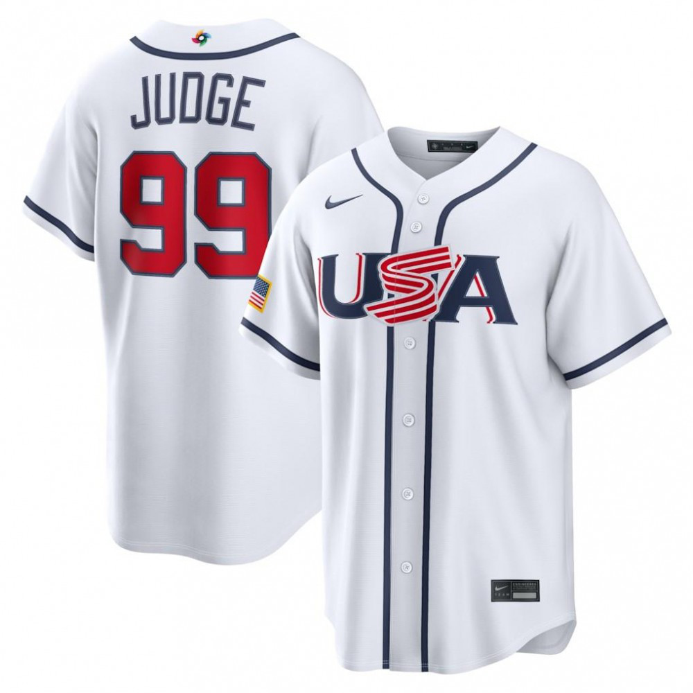 Aaron Judge USA Baseball 2026 World Baseball Classic Home Stadium Jersey - White-Pro Kit Vault | Brand New 26/27 Sports Jerseys